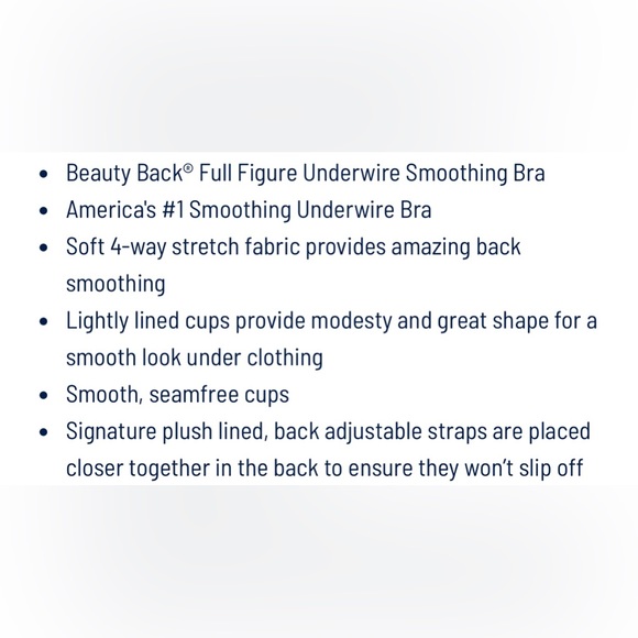 Vanity Fair 76380 Full Figure Underwire Smoothing Bra 40DD - Picture 12 of 13